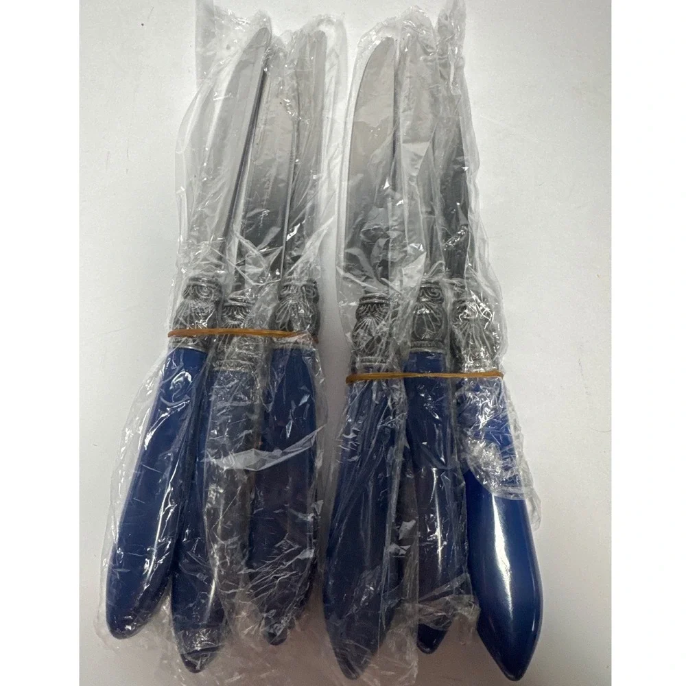 Argent Orfèvres Flatware Set 20pc Blue Silver New 18/8 Stainless Steel Service 4